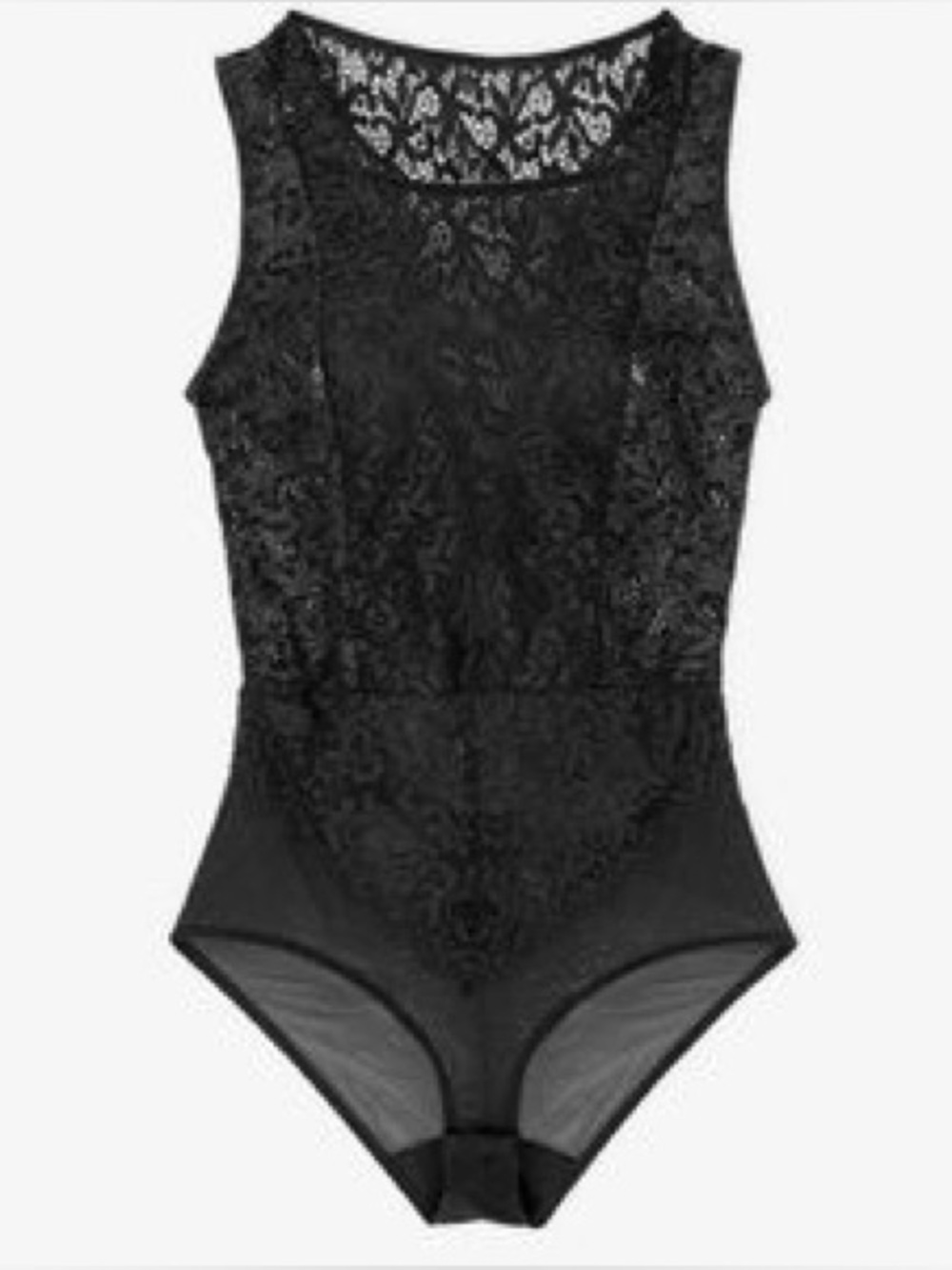 Third Love all day Lace Bodysuit Black unlined snap size Medium